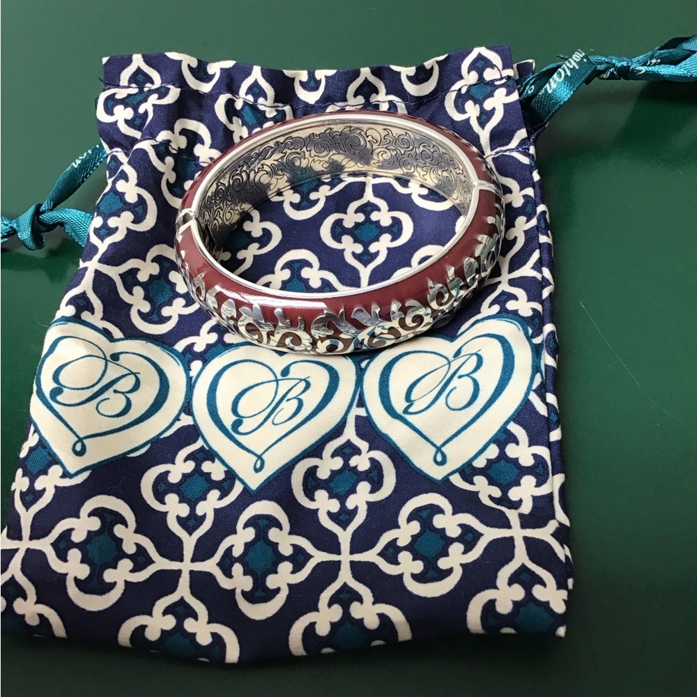 Brighton Bangle Bracelet, Red & Silver